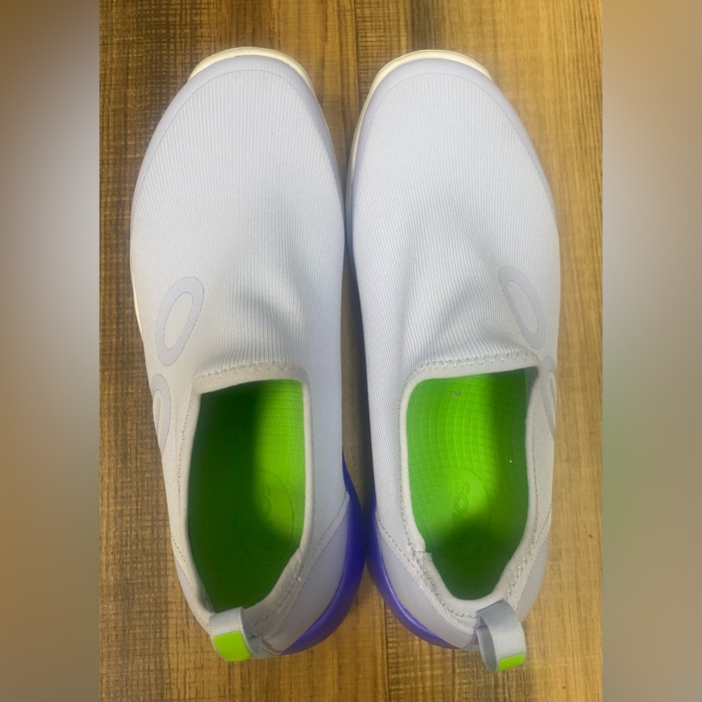 OOFOS OOmg Low Shoes Womens Size 9.5 Purple Slip-On Recovery Comfort Cushioned - Picture 5 of 8